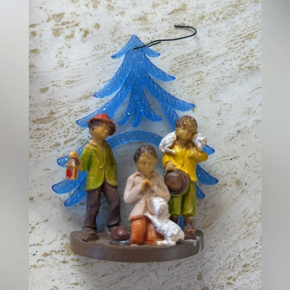 Vintage Mini “creche” (nativity) Grouping Made In Italy Christmas Ornament